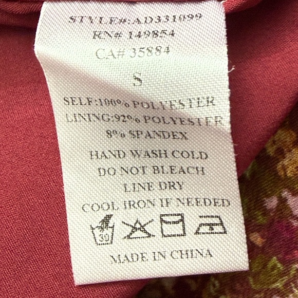 Sadie & Sage "Dear Rosaline" Floral Mini Shift Dress Long-Sleeve Ruffle Dress - Picture 4 of 8